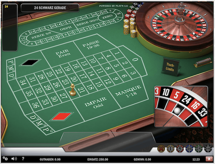 Roulette im Online Casino spielen